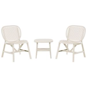 Conjunto bistro sicelle branco creme