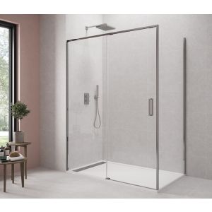 Painel frontal 150-155 + fixo lateral 75 cm twenty cromado gama 72-74
