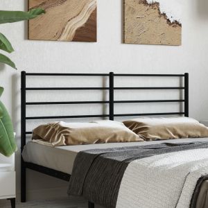 Cabeceira de cama 120 cm metal preto ptob9045