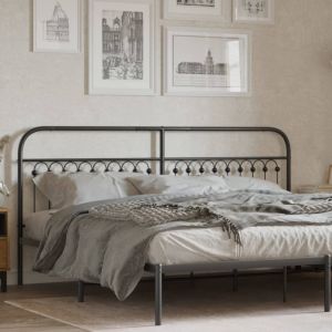 Cabeceira de cama 200 cm metal preto ptob4205