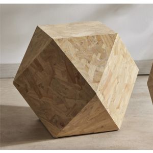 Mesa de centro geométrica de 43 cm (54 cm de diâmetro x 43 cm de altura).