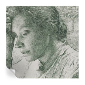 Papel de parede adesivo mulher reflexiva 250x250 tulup