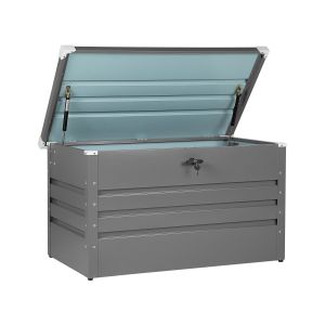 Caixa de arrumação cebrosa 100 cm 62 cm metal cinzento
