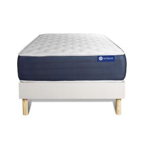 Conjunto de estrado branco + colchão actisom actilatex sleep (80x200 cm - e