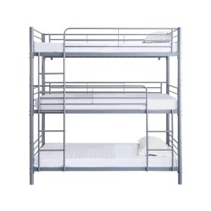 Beliche triplo de metal "havin" - 90 x 190 cm - cinza
