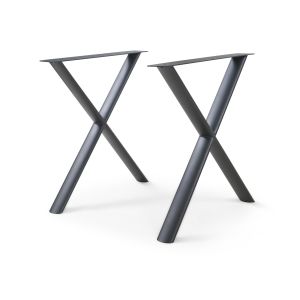 Conjunto de 2 quadros de mesa klixjö aço forma de x 72x70x10 cm preto