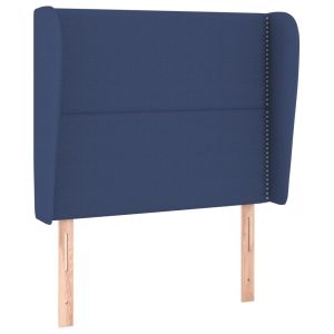 vidaXL cabecero con orejas de tela azul 103x23x118/128 cm
