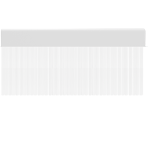 Porta PVC cortina onda transparente / 90 x 210