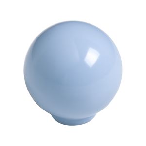 Puxador esfera de abs 29mm azul bebê brilhante, lote com 50