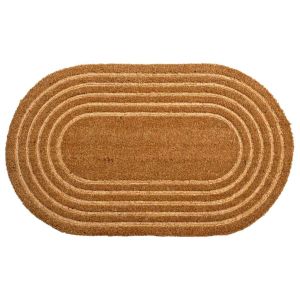 Capacho de fibra prensada marrom 75x45