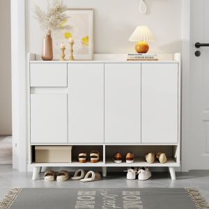 Sapateira com 4 portas e 1 gaveta branco 99x120x35cm