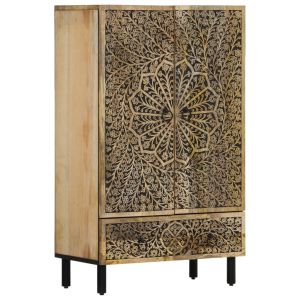 Buffet alto - helloshop26 - madeira de mangueira maciça - 60 x 33 x 100 cm