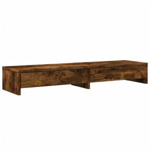 Suporte para monitor de mesa móvel de escritório com gavetas em madeira de