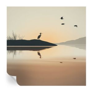 Papel de parede autocolante silêncio da manhã 250x250 tulup