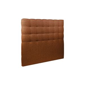Cabeceira estofada de 135 cm - tecido terracotta bouclette - terracota