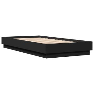 vidaXL estructura de cama madera de ingeniería negra 75x190 cm