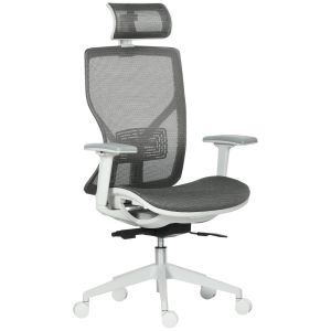 Cadeira de escritório espuma, nylon, metal e poliéster cinzento