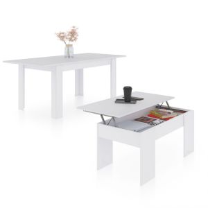 Pack mesa de jantar 140 e mesa de centro vita