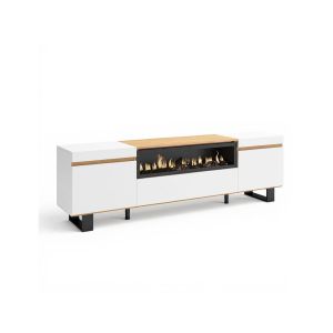 Mueble tv kavos up con chimenea