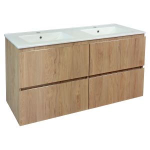 Trendy móvel de parede com 4 gavetas - 120cm -  em madeira - lavatório