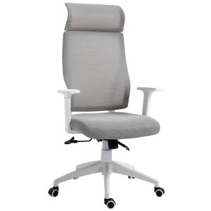 Cadeira de escritório malha cinza 64x61x128,9 cm