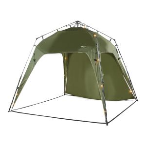 Barendrecht gazebo de jardim LED com módulo solar 250x250x190 cm - verde