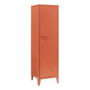 Cacifo individual kurikka 2 prateleiras metal 137x38x38 cm vermelho tijolo