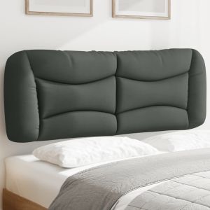 Almofadão de cabeceira 140 cm tecido cinzento-escuro ptob4505