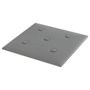 Painel parede 12 pcs 30x30cm couro artificial 1,08 m² cinza
