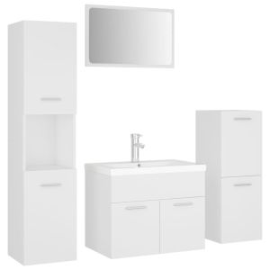 Conjunto de móveis de casa de banho contraplacado branco