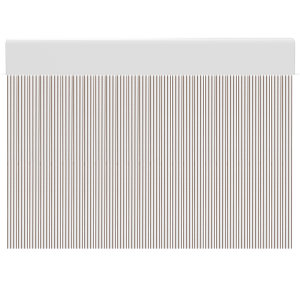 Cortina de porta PVC pastel transparente com marrom / 100 x 215