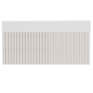 Cortina de porta listrada PVC transparente com marrom / 120 x 220