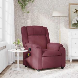 Poltrona de massagens reclinável tecido vermelho tinto ewg9441