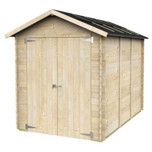 Alce - casota bh16 fiamma 178x273 madeira de abeto, porta dupla, sem chão