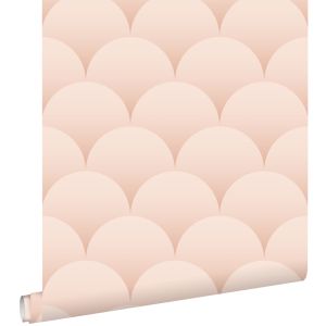 Estahome papel de parede motivo art deco rosa suave 50 x 900 cm