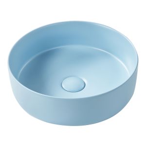Lavatório de bancada gudar ⌀ 37 cm cerâmica azul