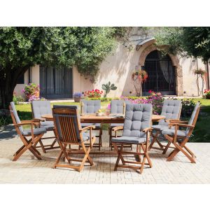 Conjunto de refeição madeira de acácia castanho maui premium