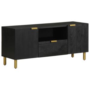 Móvel de tv - helloshop26 - estilo industrial - preto - 105 x 33 x 46 cm -