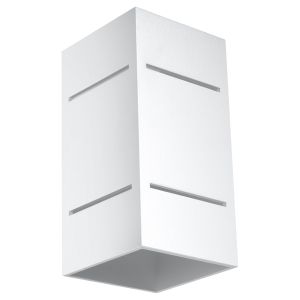 Lámpara de pared blocco 1 blanco aluminio 10x20x12cm