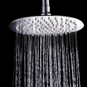 Kibath chuveiro redondo duchon de 20 cm, acabamento em latão polido cromado