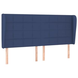 vidaXL cabecero con orejas de tela azul 203x23x118/128 cm