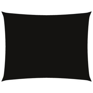 Para-sol estilo vela tecido oxford retangular 3,5x4,5 m preto