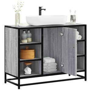 Armário p/ lavatório wc 80x33x60 cm deriv.madeira cinza sonoma ptr2097