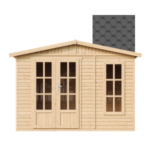 Cobertizo de jardín Timbela m334fb+h334fbblack, 6 m², con suelo