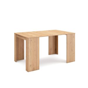 Mesa consola extensível, 140x90x77cm, carvalho