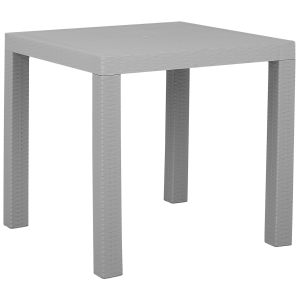 Mesa de refeição de jardim fossano 80 cm 80 cm cinzento claro