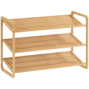 Sapateira 76x33x50,8 cm bambu color marrón Homcom
