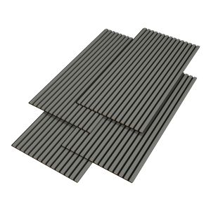 Set 4 painéis acústicos 3d vang 120x60x2cm 2,88m² carvalho cinzento claro