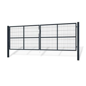 Portão giratório de malha cinza razo 4m alt.140cm