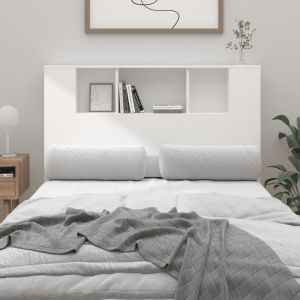 Cabeceira de cama branca 120x18,5x102,5 cm